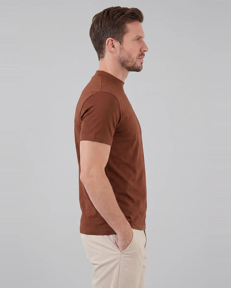 Men's Slim Fit Crewneck T-Shirt Cotton Blend Subtle Sheen – Valedrian — view 32