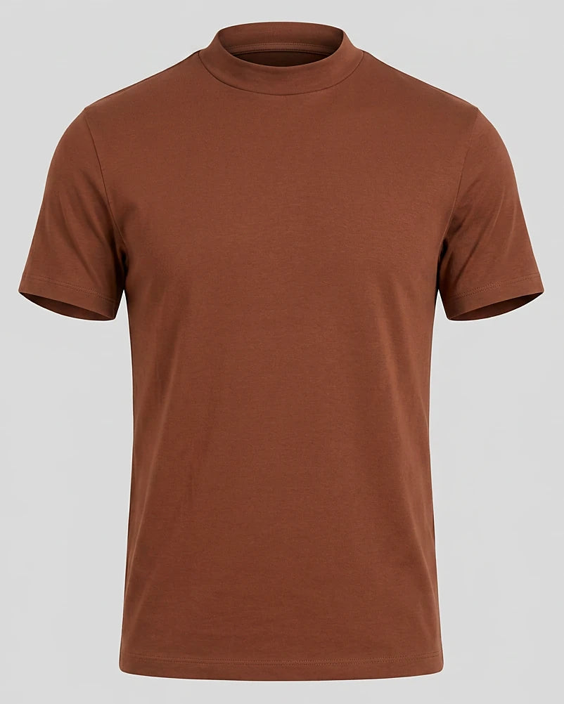 Men's Slim Fit Crewneck T-Shirt Cotton Blend Subtle Sheen – Valedrian — view 35