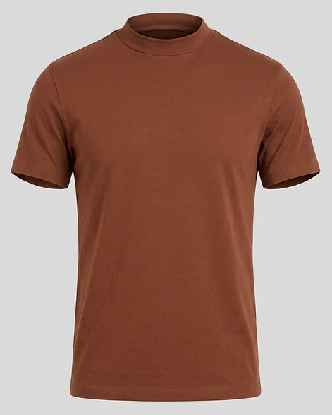 Men's Slim Fit Crewneck T-Shirt Cotton Blend Subtle Sheen – Valedrian — view 35