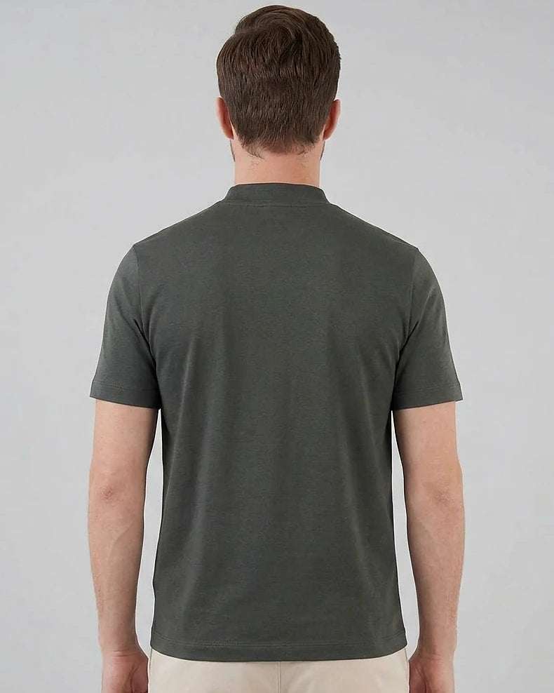 Men's Slim Fit Crewneck T-Shirt Cotton Blend Subtle Sheen – Valedrian — view 38