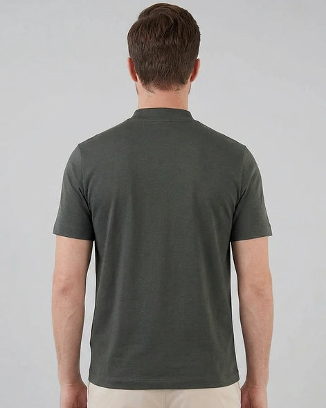 Men's Slim Fit Crewneck T-Shirt Cotton Blend Subtle Sheen – Valedrian — view 38