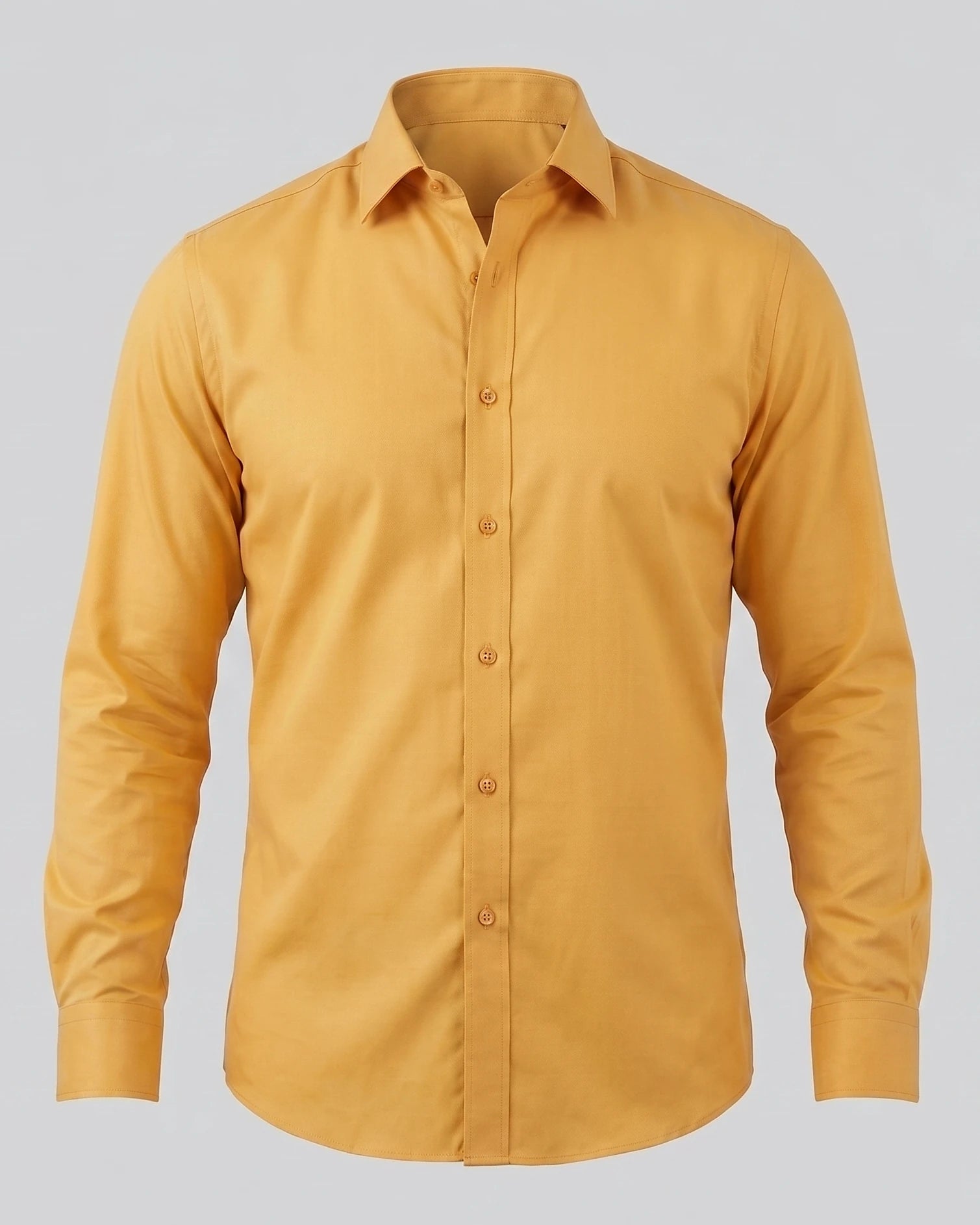 Men's Slim Fit Dress Shirt Long Sleeve Point Collar Polyester - Valedrian — view 21