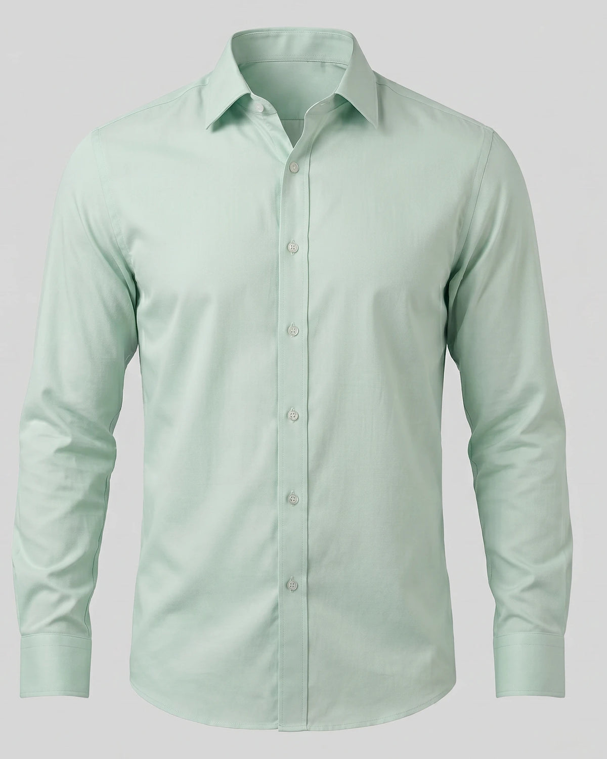 Men's Slim Fit Dress Shirt Long Sleeve Point Collar Polyester - Valedrian — view 26