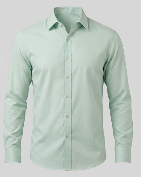 Men's Slim Fit Dress Shirt Long Sleeve Point Collar Polyester - Valedrian — view 26