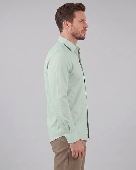 Men's Slim Fit Dress Shirt Long Sleeve Point Collar Polyester - Valedrian — view 28