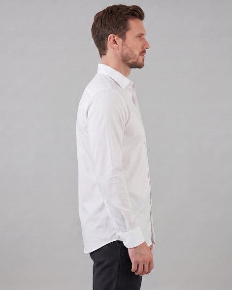 Men's Slim Fit Dress Shirt Long Sleeve Point Collar Polyester - Valedrian — view 3