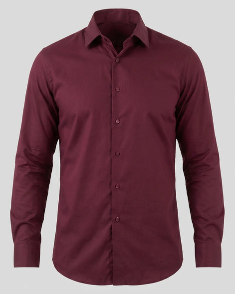 Men's Slim Fit Dress Shirt Long Sleeve Point Collar Polyester - Valedrian — view 31