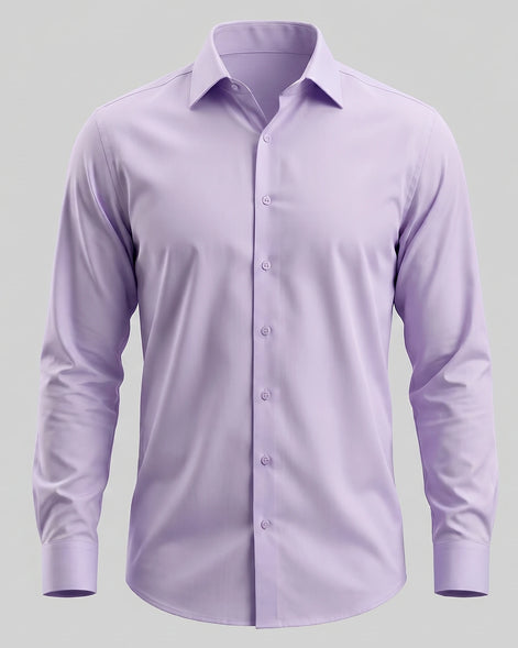 Men's Slim Fit Dress Shirt Long Sleeve Point Collar Polyester - Valedrian — view 46