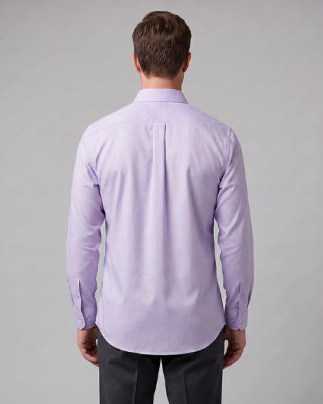 Men's Slim Fit Dress Shirt Long Sleeve Point Collar Polyester - Valedrian — view 49