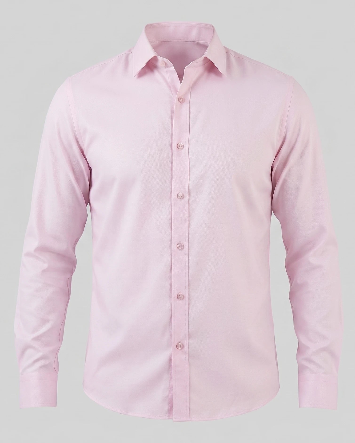 Men's Slim Fit Dress Shirt Long Sleeve Point Collar Polyester - Valedrian — view 56
