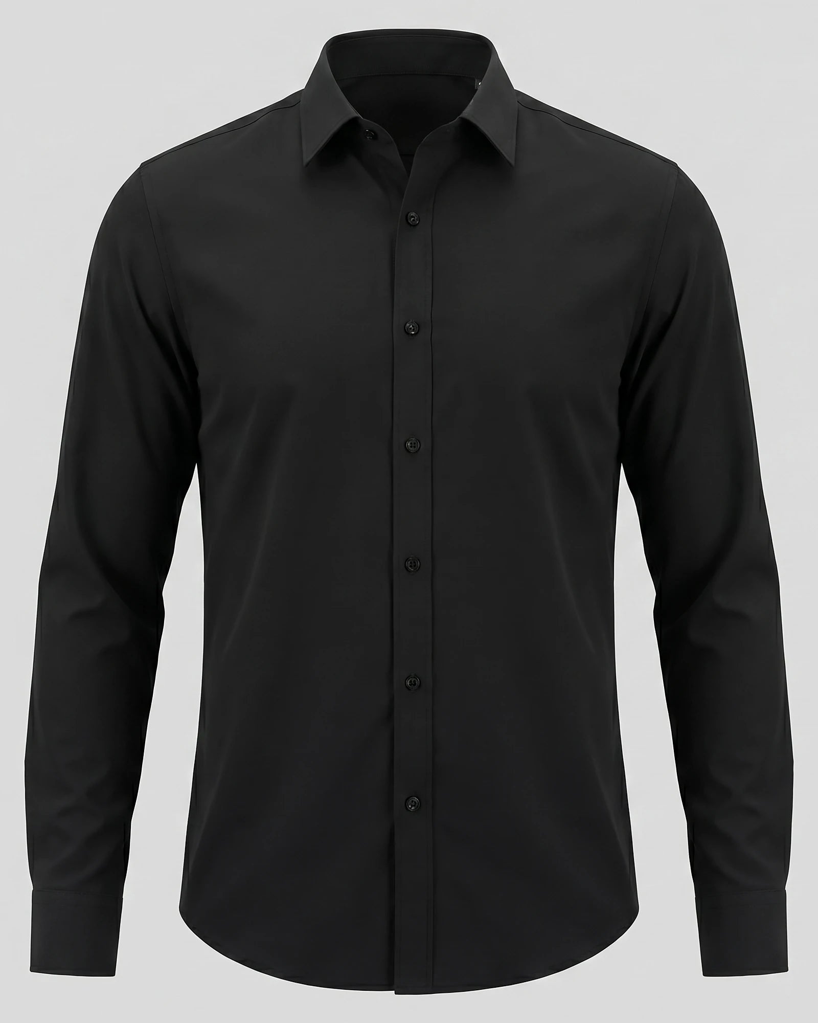 Men's Slim Fit Dress Shirt Long Sleeve Point Collar Polyester - Valedrian — view 6