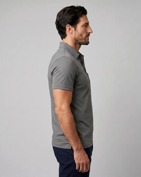 Men's Slim Fit Polo Shirt - Black or Green, XS to 3XL - Valedrian — view 18