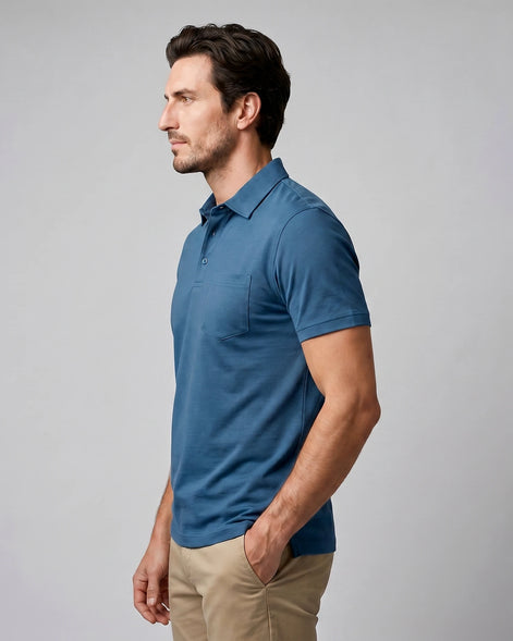 Men's Slim Fit Polo Shirt - Black or Green, XS to 3XL - Valedrian — view 23