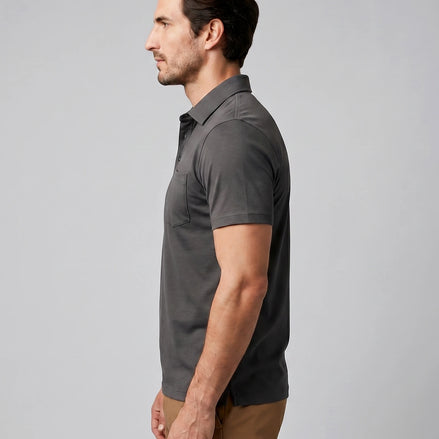 Men's Slim Fit Polo Shirt - Black or Green, XS to 3XL - Valedrian — view 2