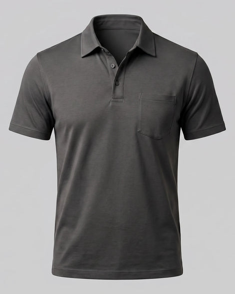 Men's Slim Fit Polo Shirt - Black or Green, XS to 3XL - Valedrian — view 4