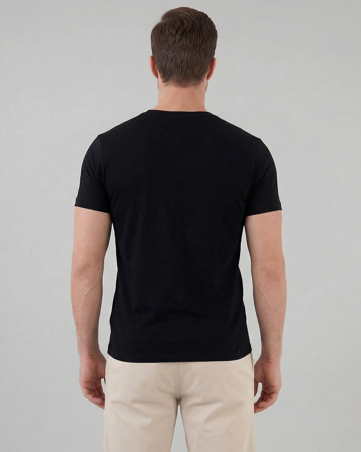 Men's Slim Fit T-Shirt in White and Black Soft Breathable Fabric - Valedrian — view 13