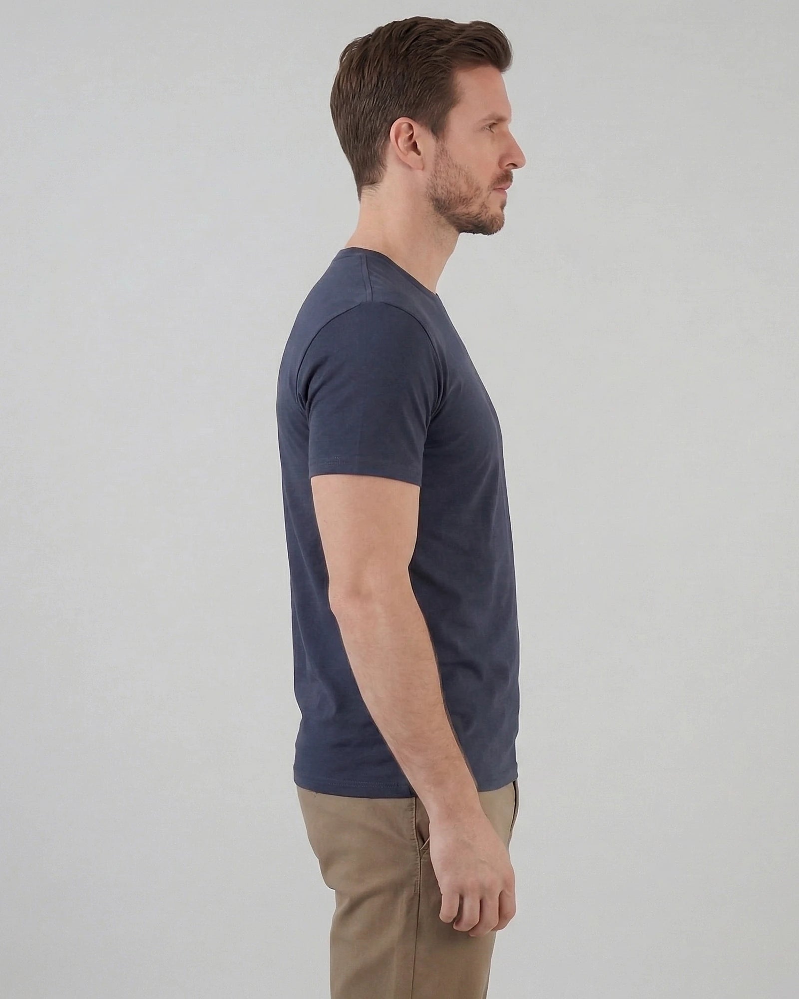 Men's Slim Fit T-Shirt in White and Black Soft Breathable Fabric - Valedrian — view 17