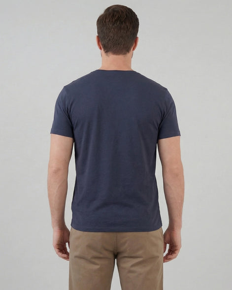 Men's Slim Fit T-Shirt in White and Black Soft Breathable Fabric - Valedrian — view 18