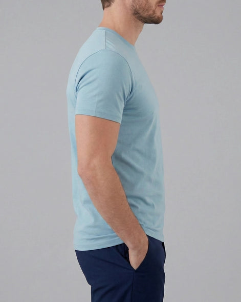 Men's Slim Fit T-Shirt in White and Black Soft Breathable Fabric - Valedrian — view 22