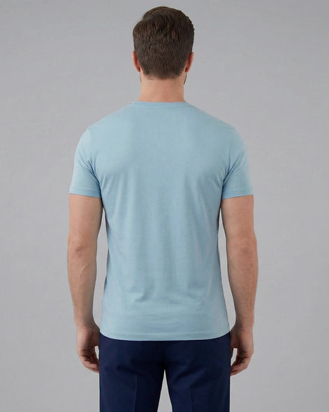 Men's Slim Fit T-Shirt in White and Black Soft Breathable Fabric - Valedrian — view 23