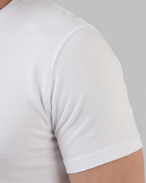 Men's Slim Fit T-Shirt in White and Black Soft Breathable Fabric - Valedrian — view 4