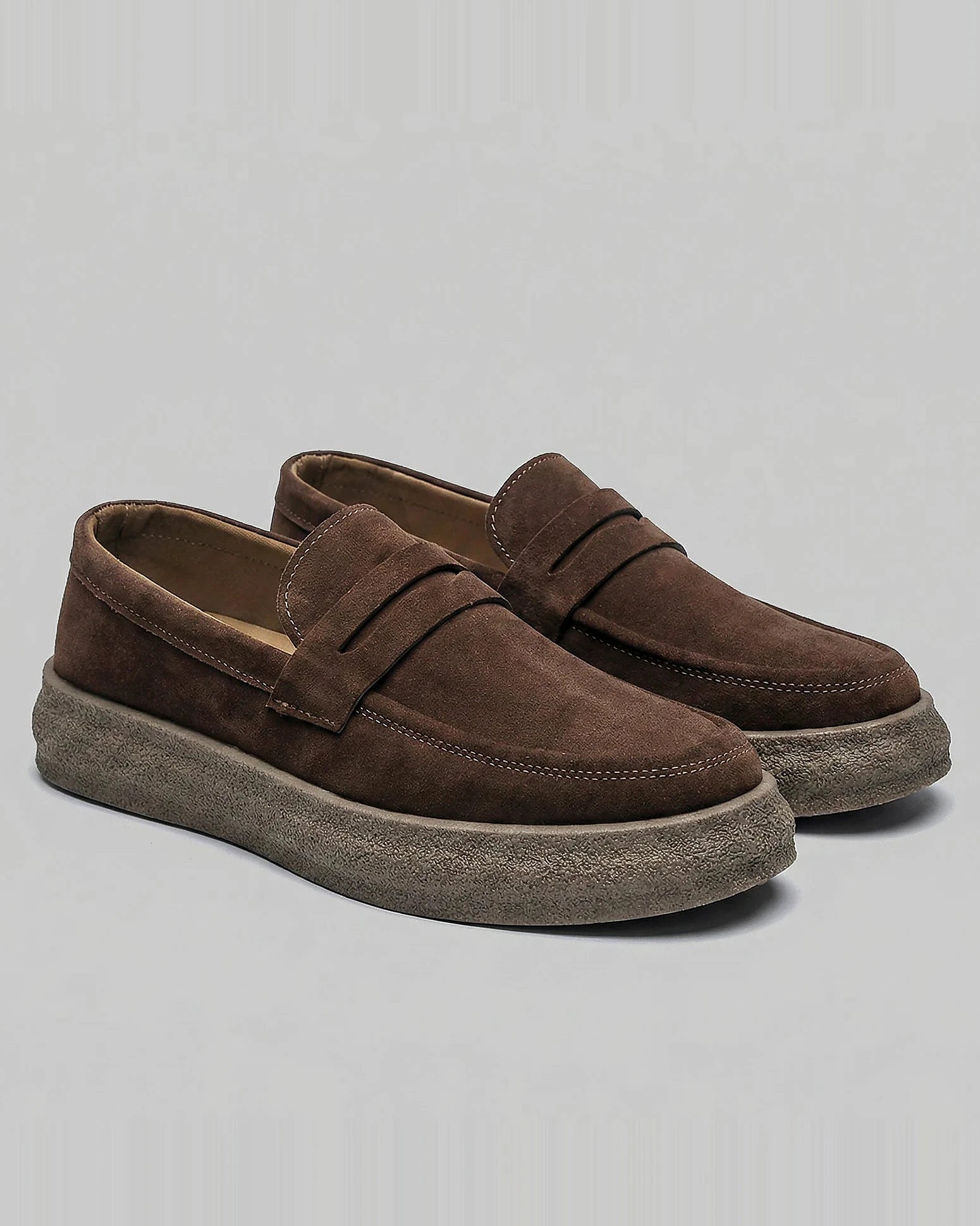Men's Slip-On Loafers - Synthetic Upper, Rubber Outsole, Brown & Black | Valedrian