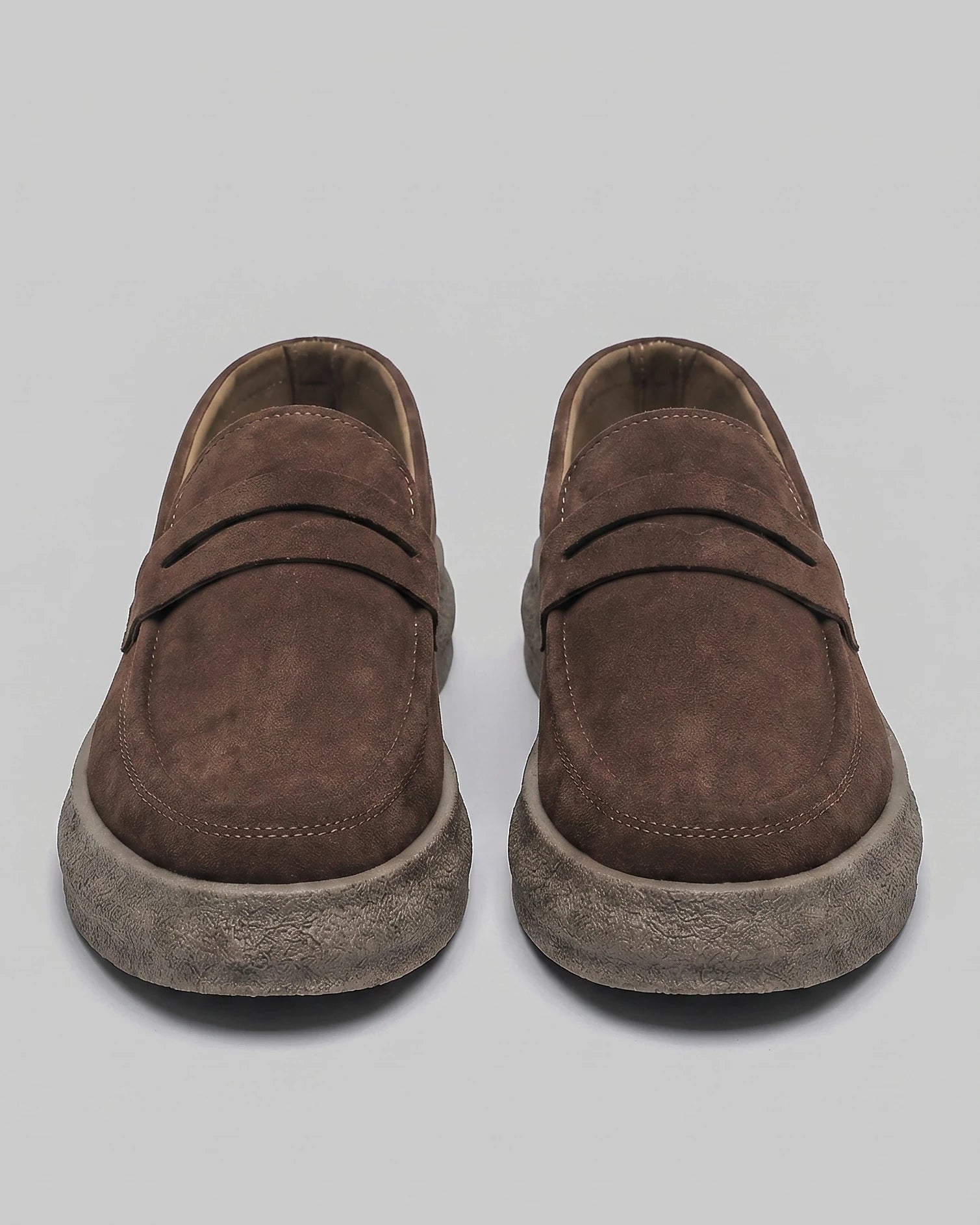 Men's Slip-On Loafers - Synthetic Upper, Rubber Outsole, Brown & Black | Valedrian — view 5