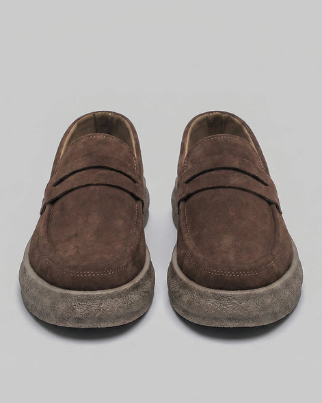 Men's Slip-On Loafers - Synthetic Upper, Rubber Outsole, Brown & Black | Valedrian — view 5