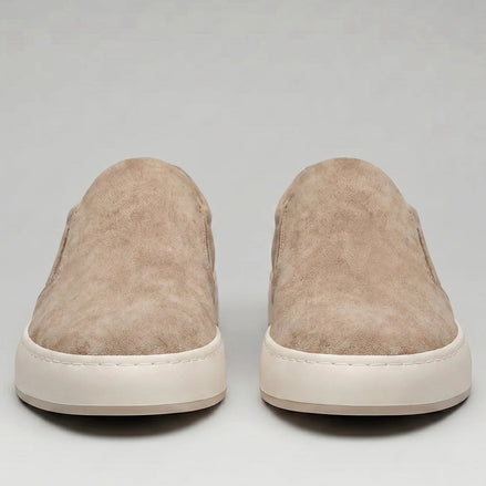 Men's Slip-On Shoes Beige Thick White Sole, Sizes 5–10.5 - Valedrian — view 2