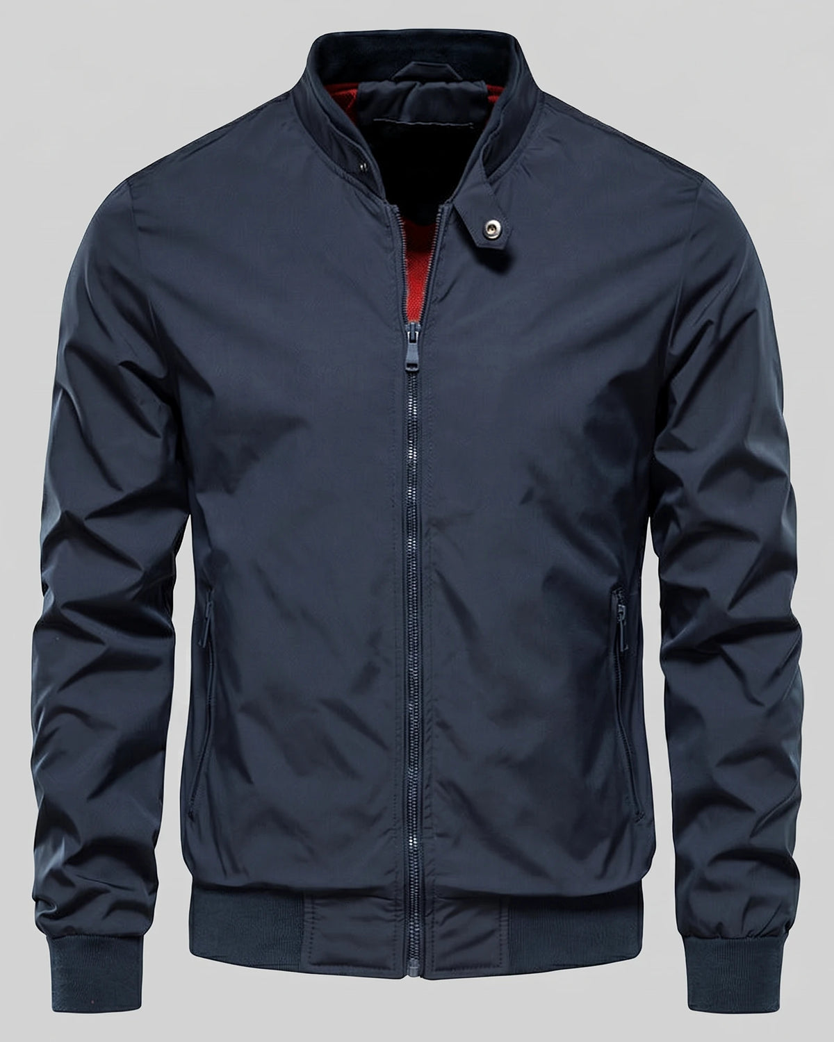 Men's Smart Casual Bomber Jacket Black Slim Fit XS–4XL - Valedrian — view 17