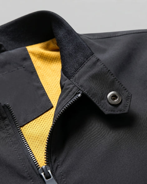 Men's Smart Casual Bomber Jacket Black Slim Fit XS–4XL - Valedrian — view 5