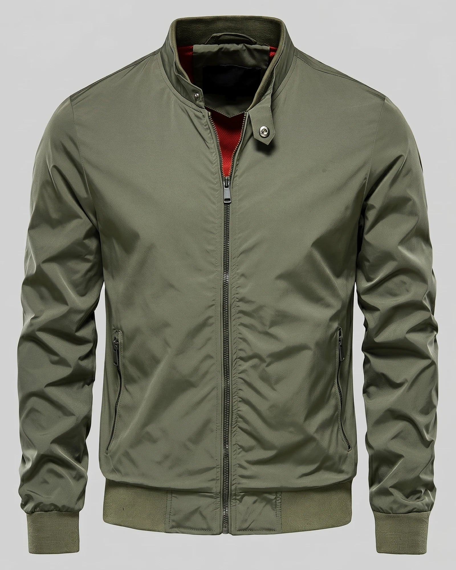 Men's Smart Casual Bomber Jacket Black Slim Fit XS–4XL - Valedrian — view 7