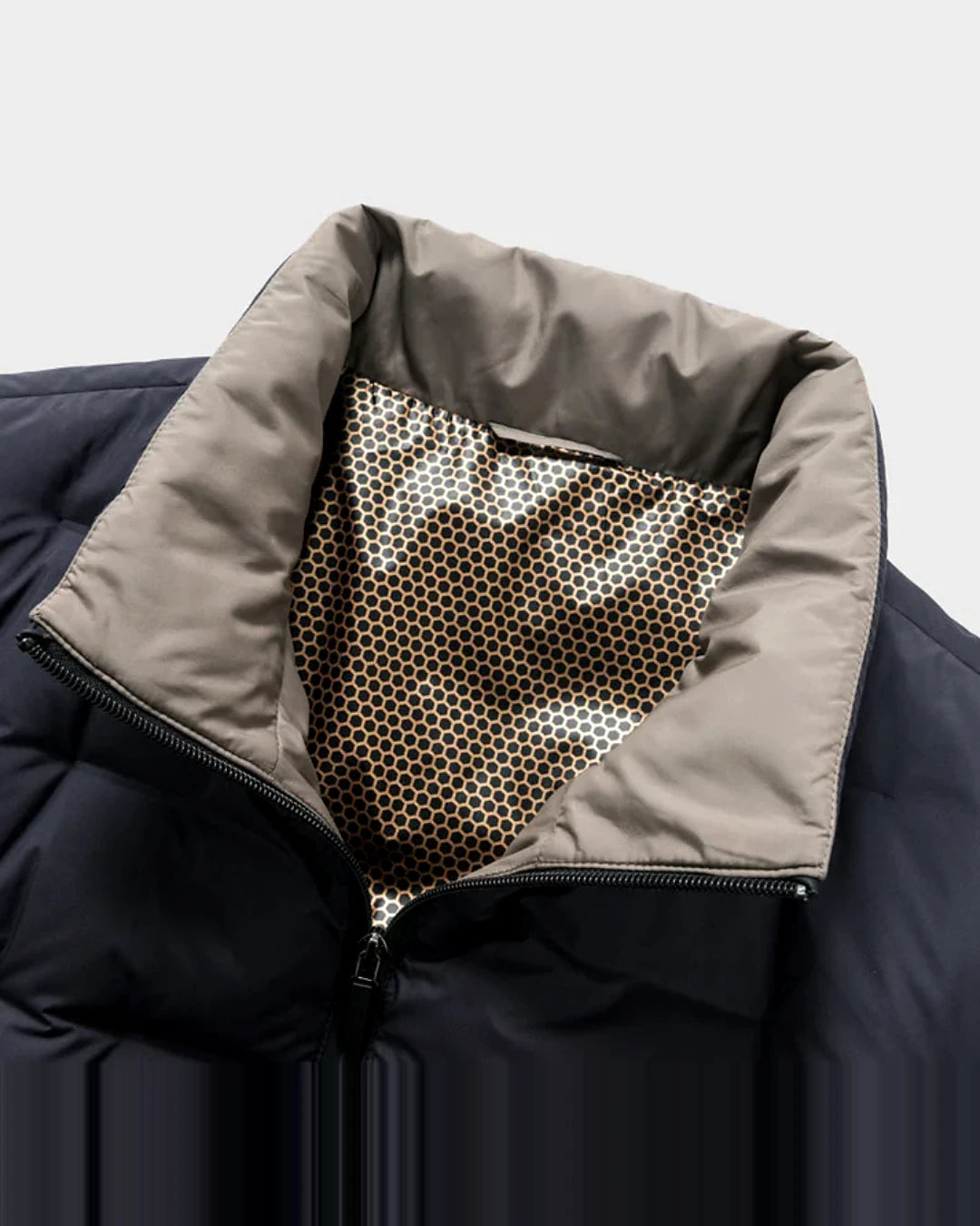 Men's Smart Casual Insulated Jacket Duck Down Khaki Blue – Valedrian — view 4