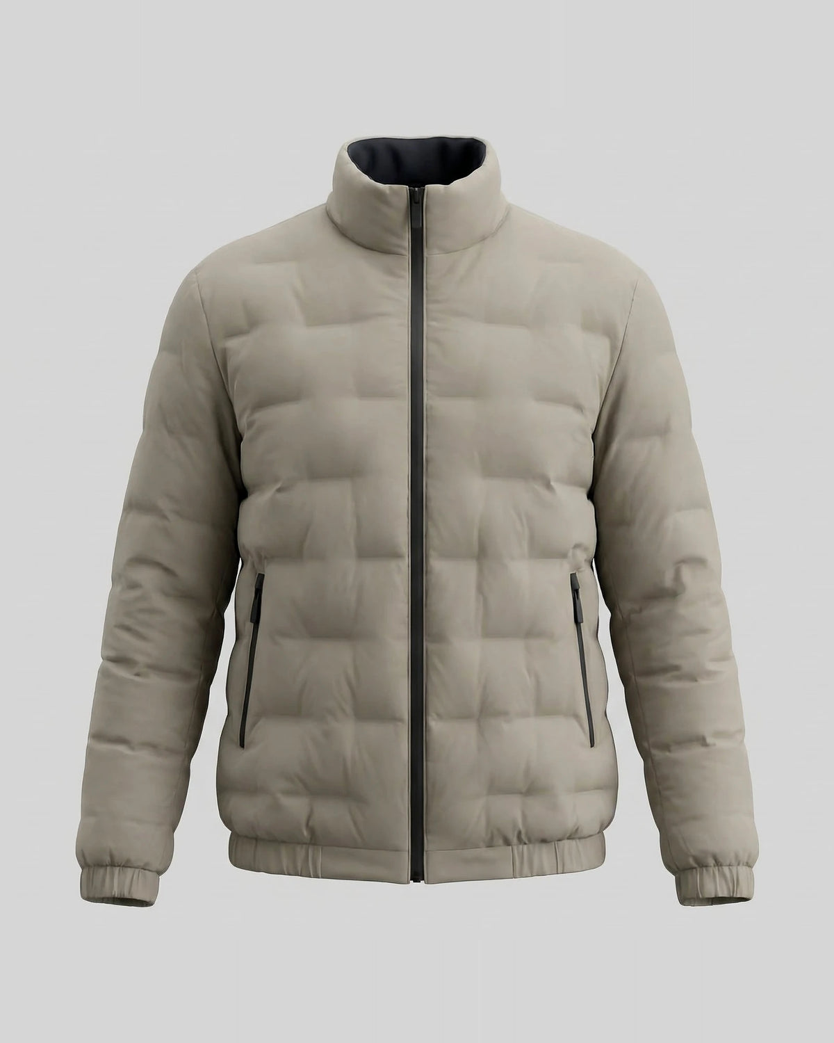 Men's Smart Casual Insulated Jacket Duck Down Khaki Blue – Valedrian — view 6