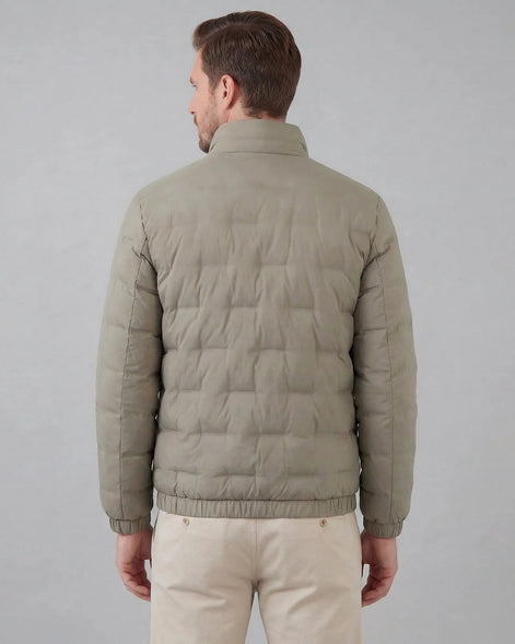 Men's Smart Casual Insulated Jacket Duck Down Khaki Blue – Valedrian — view 7