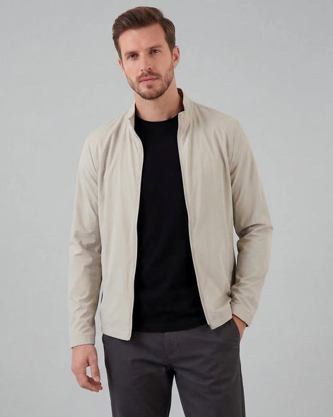 Men's Smart Casual Jacket Brown Navy Lightweight Spring Mid-Layer – Valedrian — view 11