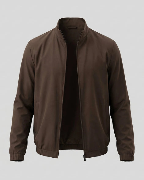 Men's Smart Casual Jacket Brown Navy Lightweight Spring Mid-Layer – Valedrian — view 5
