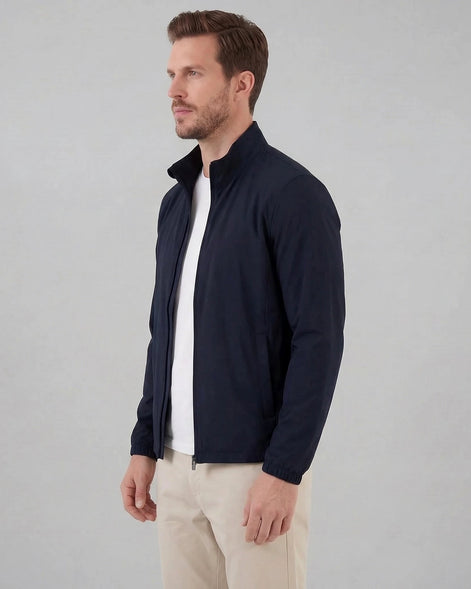Men's Smart Casual Jacket Brown Navy Lightweight Spring Mid-Layer – Valedrian — view 7