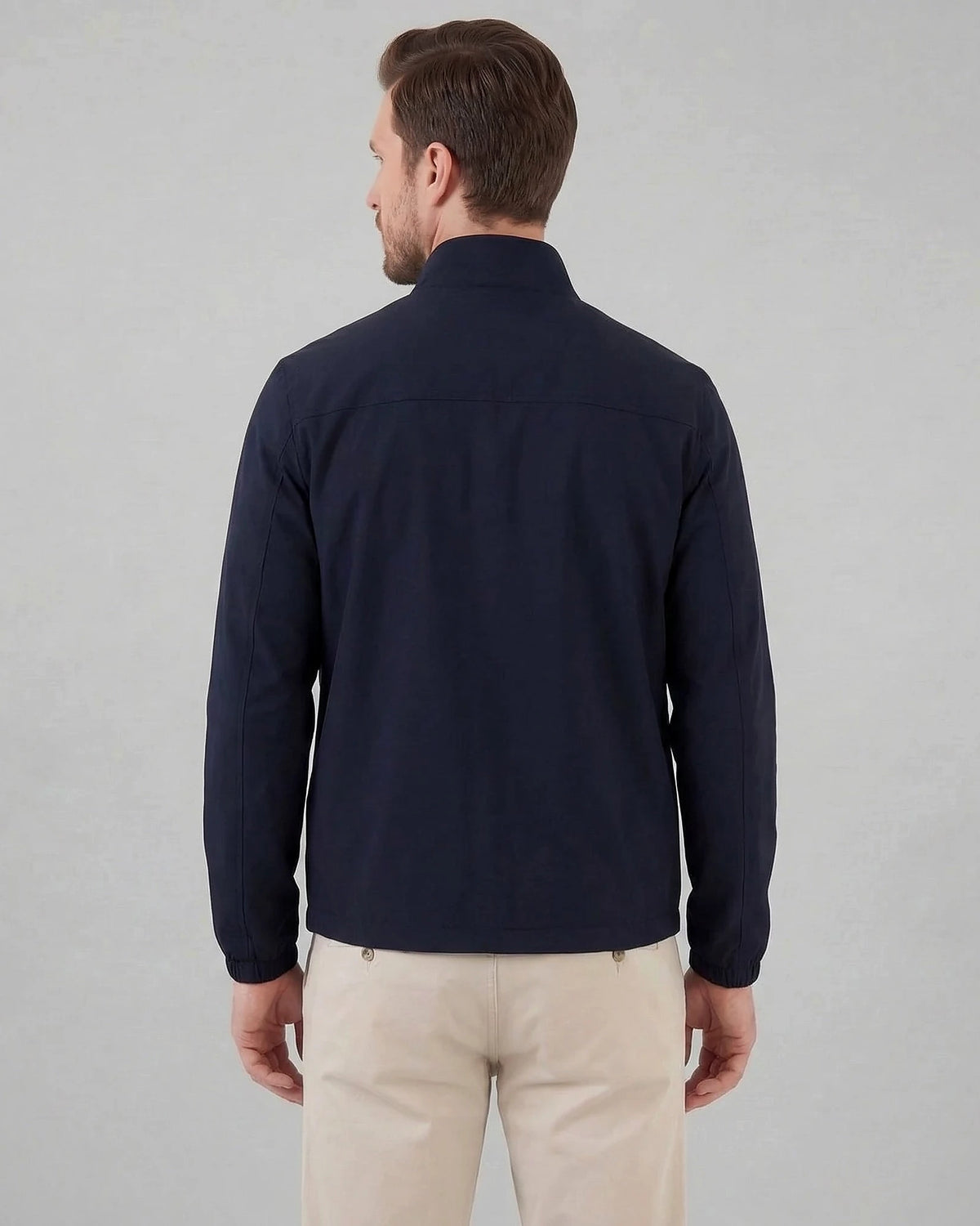 Men's Smart Casual Jacket Brown Navy Lightweight Spring Mid-Layer – Valedrian — view 9