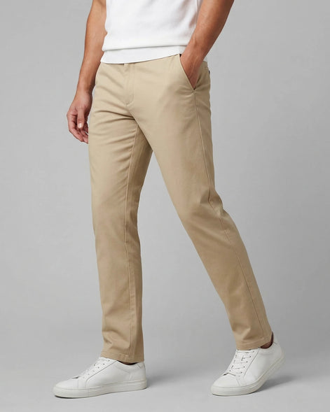 Men's Straight-Fit Chino Trousers 97% Cotton Navy Beige Sizes 28–40 – Valedrian — view 6