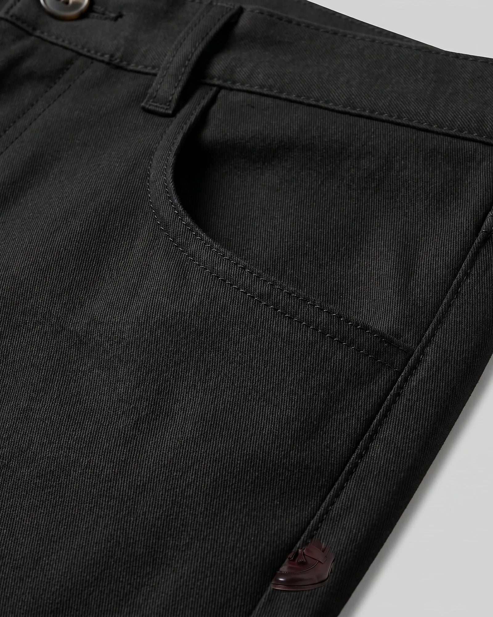 Men's Straight Leg Chino Trousers Cotton Blend, Blue or Black – Valedrian — view 11