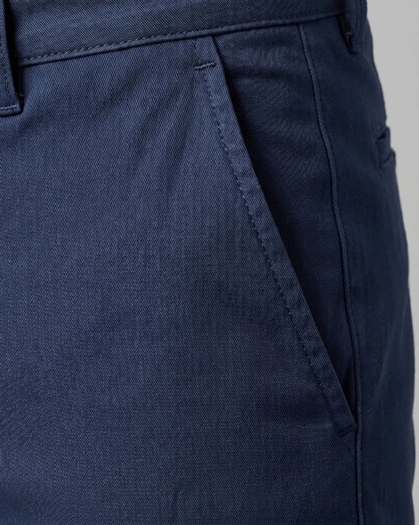 Men's Straight Leg Chino Trousers Cotton Blend, Blue or Black – Valedrian — view 3