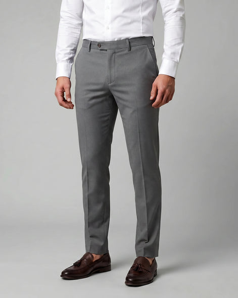 Men's Straight Leg Chino Trousers Cotton Blend, Blue or Black – Valedrian — view 5