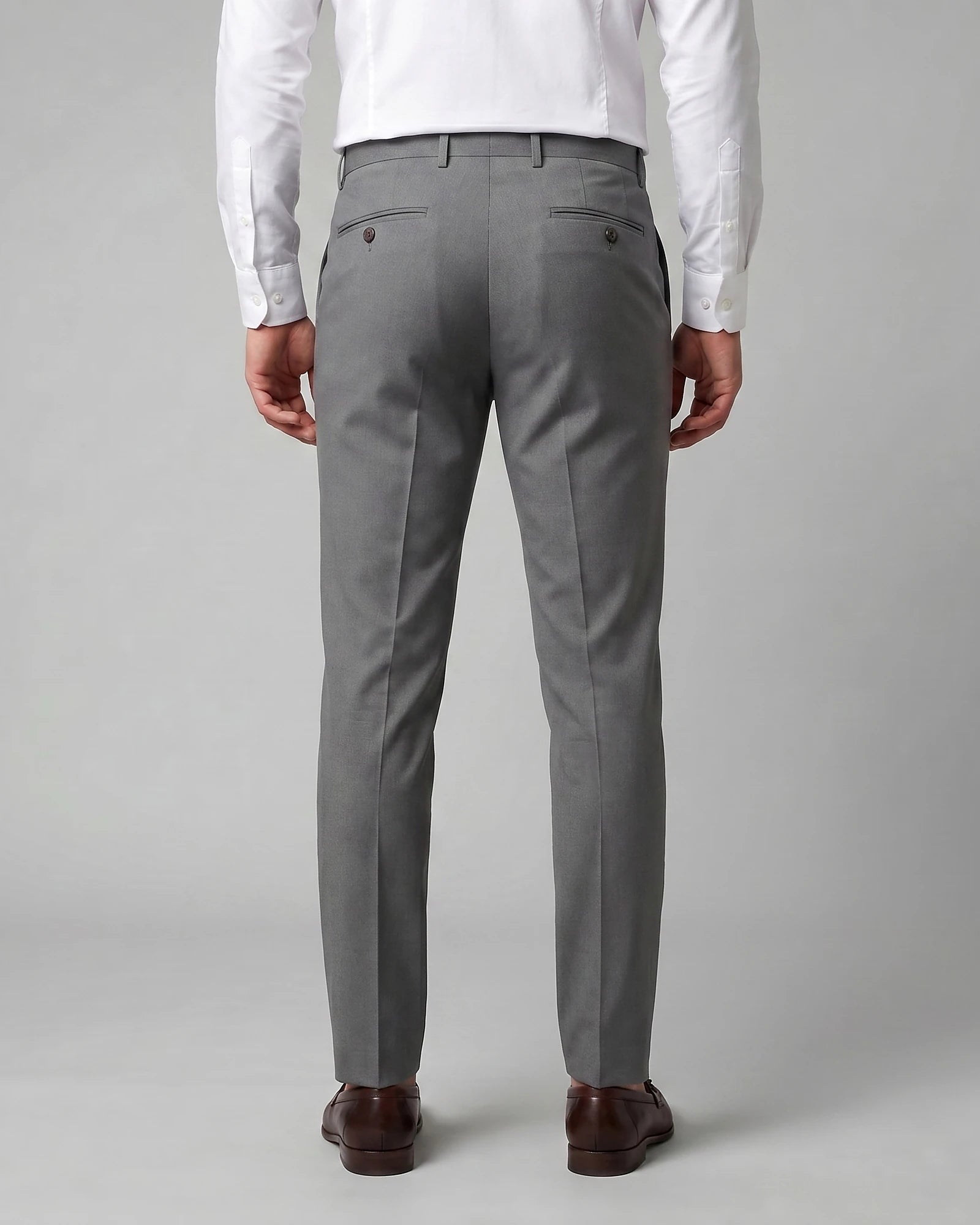 Men's Straight Leg Chino Trousers Cotton Blend, Blue or Black – Valedrian — view 6