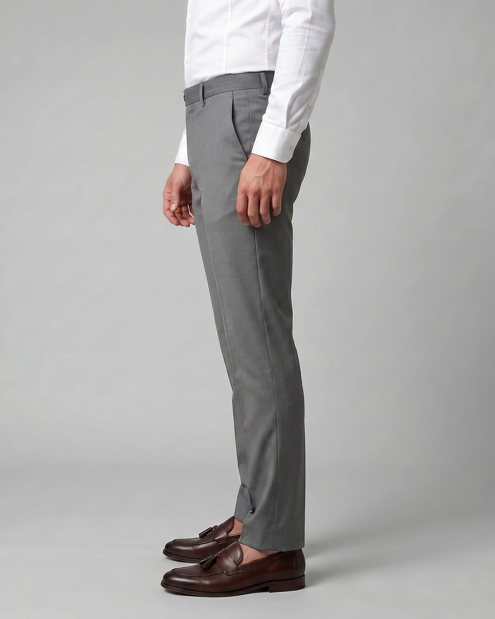 Men's Straight Leg Chino Trousers Cotton Blend, Blue or Black – Valedrian — view 7