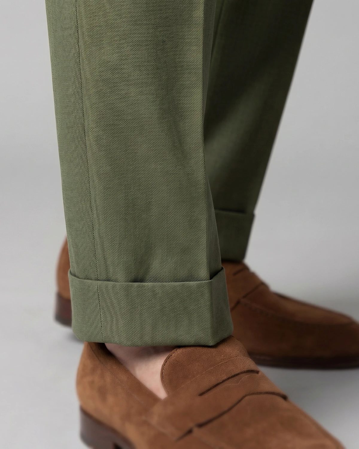 Men's Straight Leg High Waist Trousers - Khaki & Black, Sizes 29–36 | Valedrian — view 14