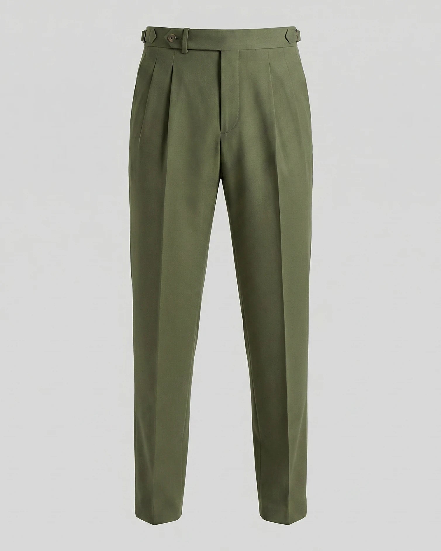 Men's Straight Leg High Waist Trousers - Khaki & Black, Sizes 29–36 | Valedrian — view 15