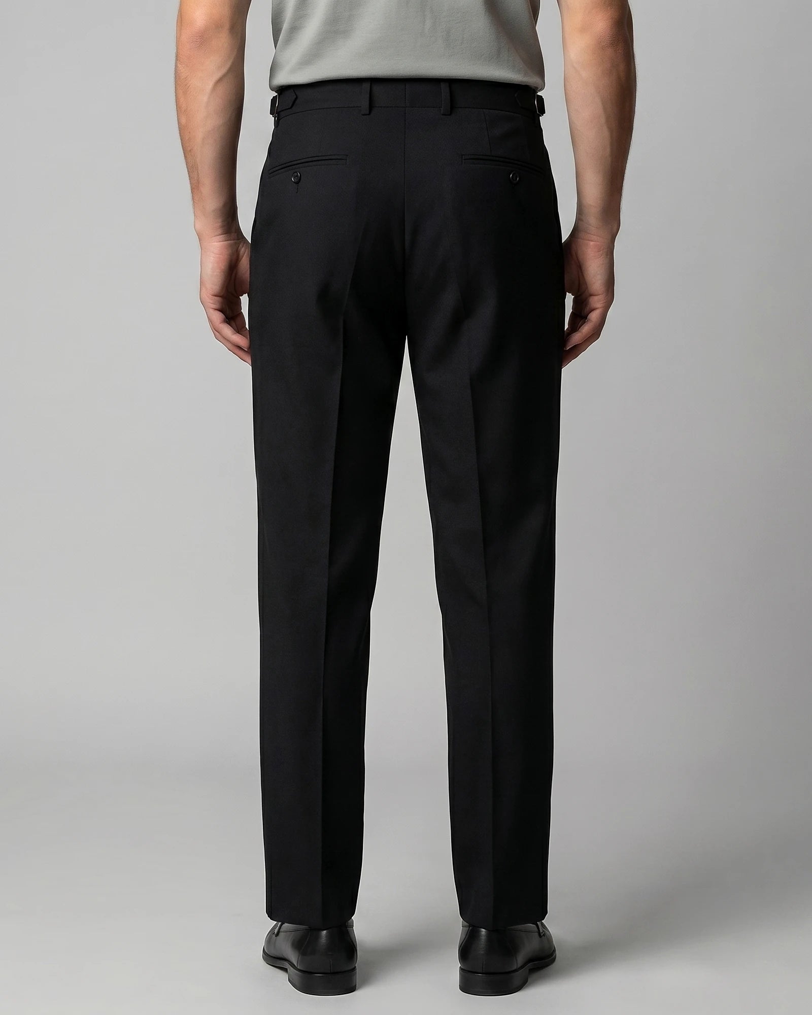 Men's Straight Leg High Waist Trousers - Khaki & Black, Sizes 29–36 | Valedrian — view 18