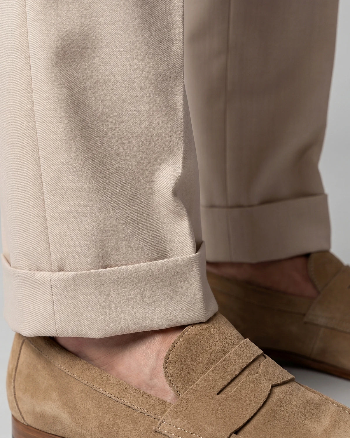 Men's Straight Leg High Waist Trousers - Khaki & Black, Sizes 29–36 | Valedrian — view 9
