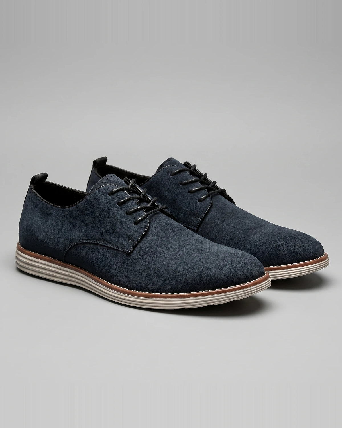 Men's Suede Derby Shoes Brown Lace-Up Cupsole - Valedrian — view 11